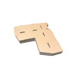 Felgenschutzkantenwinkel 55 x 55 x 32 cm 2.03 EB-Welle braun