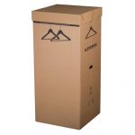 Kleiderbox 545 x 545 x 1240 mm für Umzüge 2-wellig braun mit Beschriftungen – Bild 4