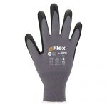 Asatex eFlex E091 Feinstrickhandschuhe grau schwarz Größe 10