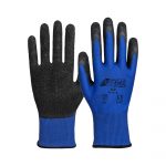 Nitras 3521 Nylonhandschuhe Latexbeschichtung blau Größe 8 Grib – Bild 2