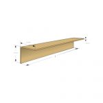 Kantenschutzleiste aus Vollpappe 100 x 35 x 35 x 3 mm braun – Bild 2