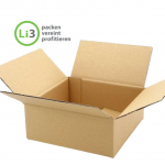 WP-Faltkarton 1-wellig 200x200x80 mm braun Fefco 0201 Qual. 1.02b N2