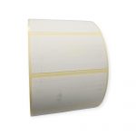 Thermoetiketten 60 x 30 mm weiß rechteckig permanent 1500 Etiketten auf Rolle