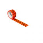 PP Warnklebeband Vorsicht Glas! 50,0 mm x 66 m leuchtorange leise abrollbar